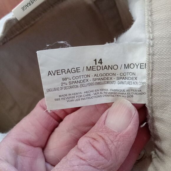 gloria vanderbilt jeans 14 Giselle Stretch Tan New - Picture 12 of 12